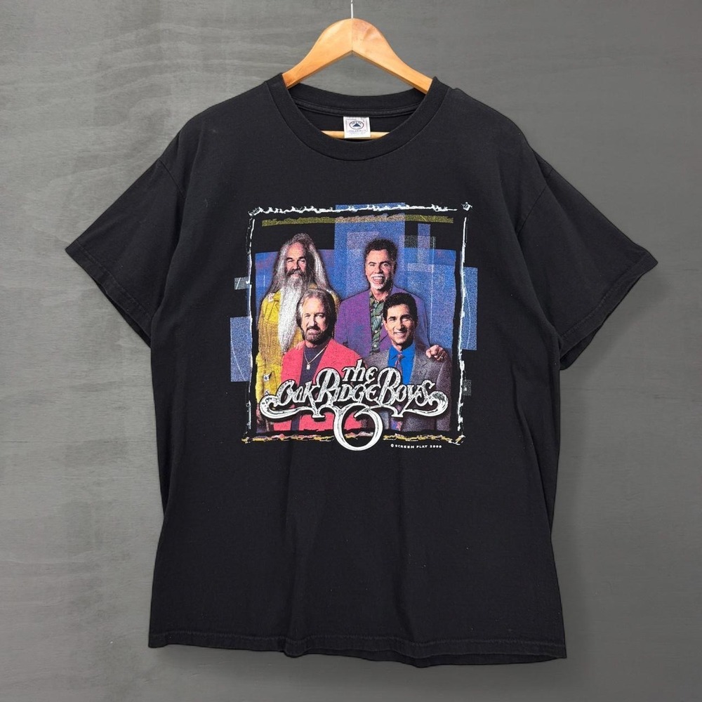 Vintage The Oak Ridge Boys Country Music T Shirt Black Voices 2000 Tour Large